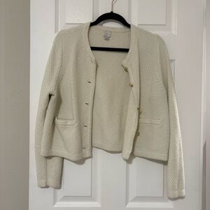 Cream Cardigan Lady Jacket